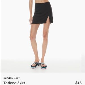 Aritzia Black Mini Skirt in 0